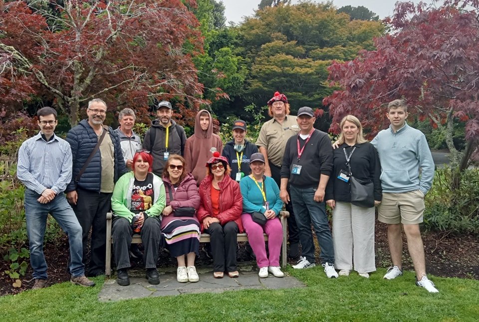 Visitors enjoying Dunedin gardens